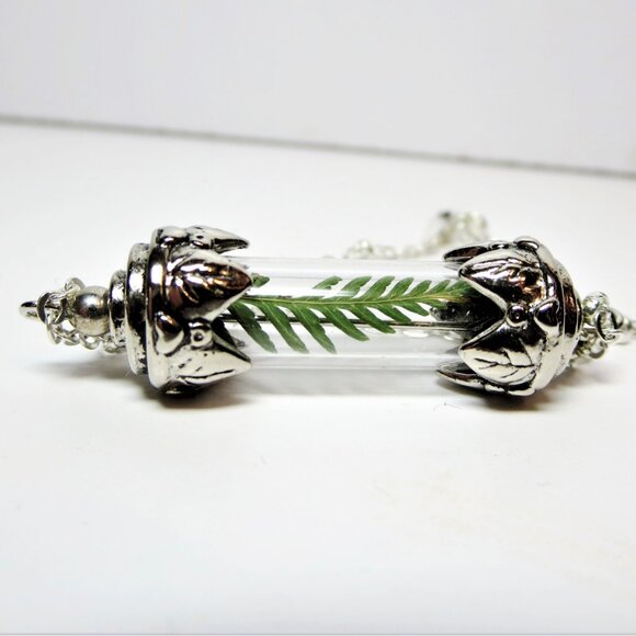 Fern Necklace Pressed Fern charm dried ferm Terrarium pendant Botanical locket - Picture 2 of 11